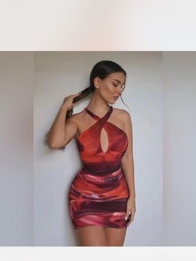 Oh Polly | Dresses | Oh Polly Embellished Sweetheartneck Mini Dress In Red  6 | Poshmark